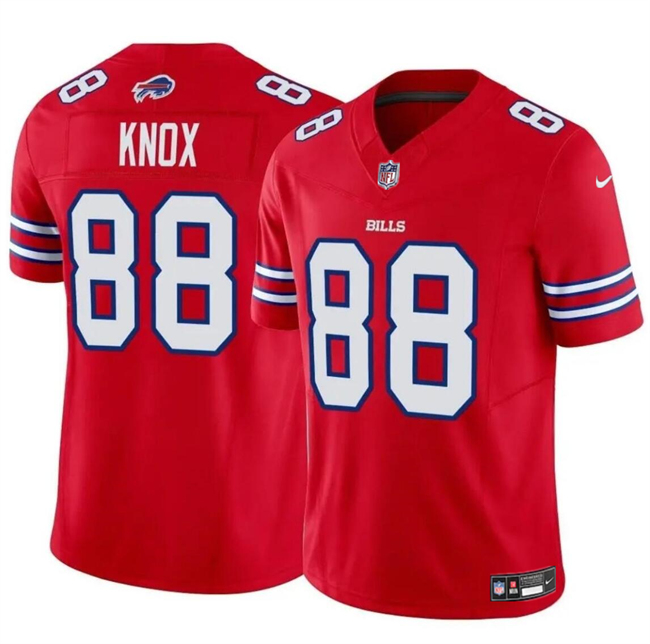 Men's Buffalo Bills #88 Dawson Knox Red 2024 F.U.S.E. Vapor Untouchable Limited Football Stitched Jersey